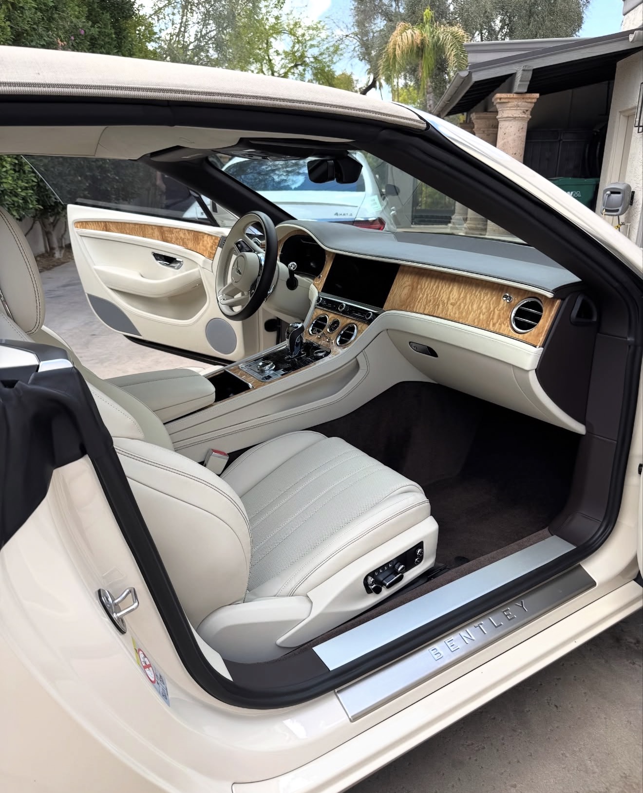 Luxury vehicle interior after professional detailing